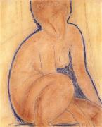 Amedeo Modigliani Crouched Nude USA oil painting artist